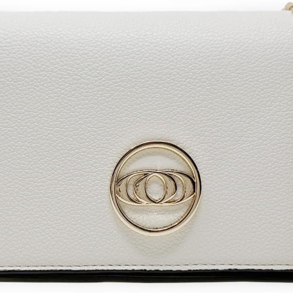 Small Faux Leather Crossbody Bag Clutch for Women with Chain Strap